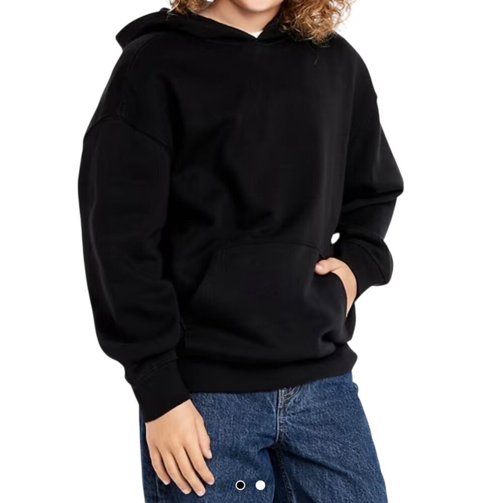 Old Navy Boys Black Oversized Pullover Hoodie Size XXL (18) NWT